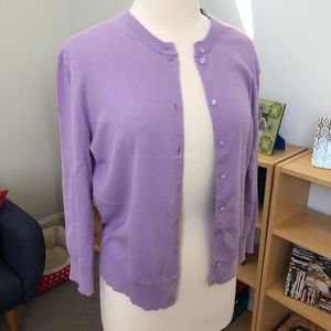 J. Crew Purple Cardigan